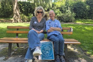 Isabelle Pannatier et François Pilet des "Grands-Parents pour le climat" Valais